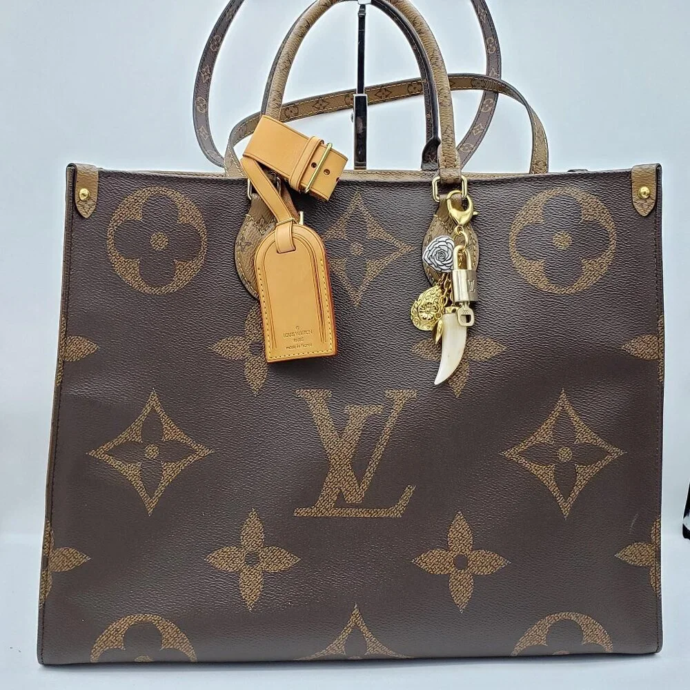 Authentic Louis Vuitton Luggage Nametag and Gold Padlock with Unbranded Keycharm